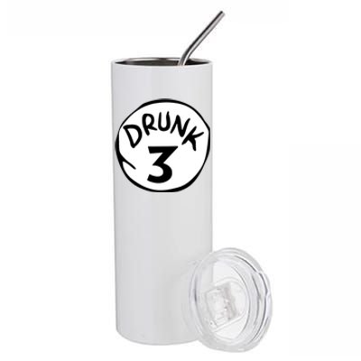 Drunk 3 St Patrick Day Funny Drunk Beer Pong Drunk 3 Stainless Steel Tumbler