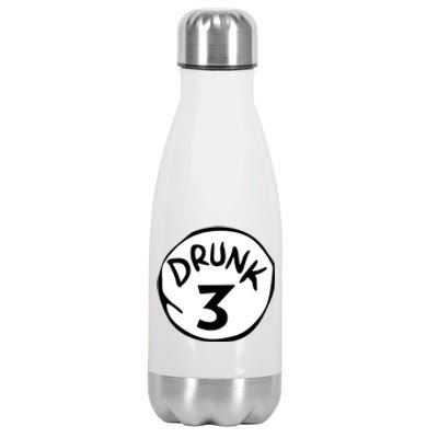 Drunk 3 St Patrick Day Funny Drunk Beer Pong Drunk 3 Stainless Steel Insulated Water Bottle