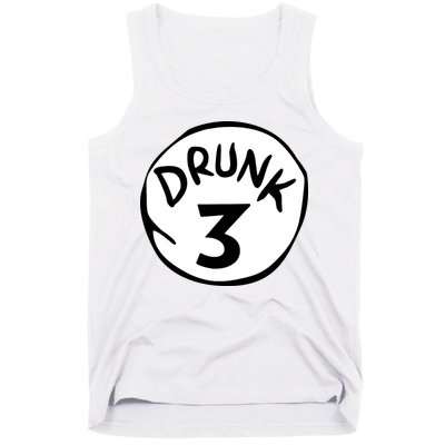Drunk 3 St Patrick Day Funny Drunk Beer Pong Drunk 3 Tank Top