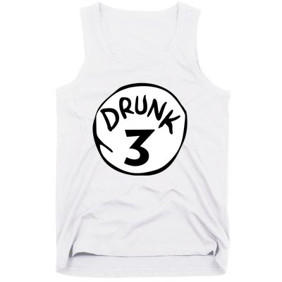 Drunk 3 St Patrick Day Funny Drunk Beer Pong Drunk 3 Tank Top