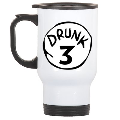 Drunk 3 St Patrick Day Funny Drunk Beer Pong Drunk 3 Stainless Steel Travel Mug