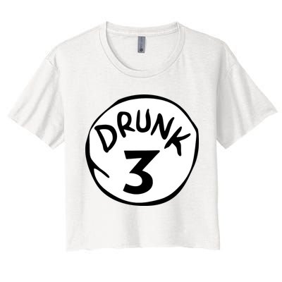 Drunk 3 St Patrick Day Funny Drunk Beer Pong Drunk 3 Crop Top