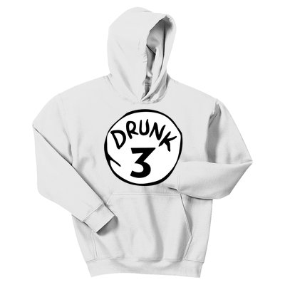 Drunk 3 St Patrick Day Funny Drunk Beer Pong Drunk 3 Kids Hoodie