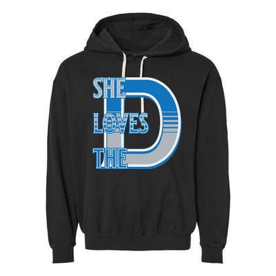 Detroit 313 She Loves The D Garment-Dyed Fleece Hoodie