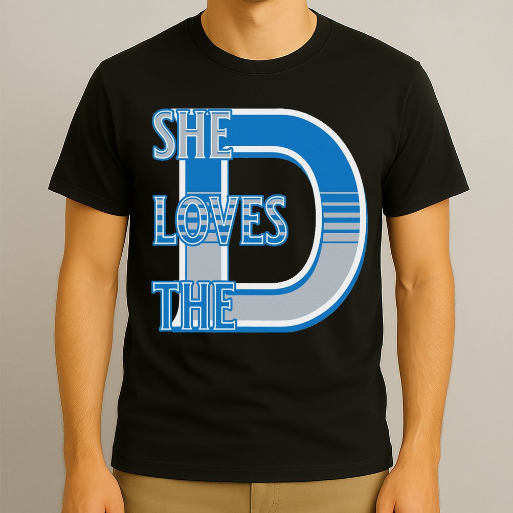 Detroit 313 She Loves The D T-Shirt