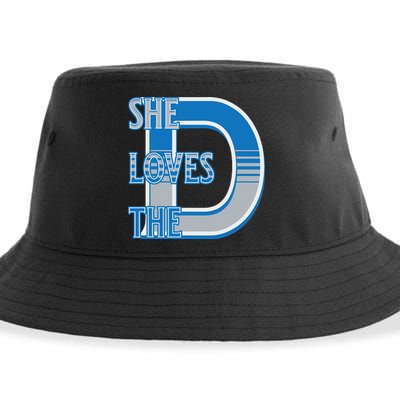 Detroit 313 She Loves The D Sustainable Bucket Hat
