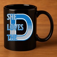 Detroit 313 She Loves The D 11oz C Handle Ceramic Mug