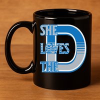 Detroit 313 She Loves The D 11oz C Handle Ceramic Mug