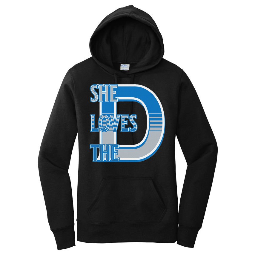 Detroit 313 She Loves The D Women's Pullover Hoodie