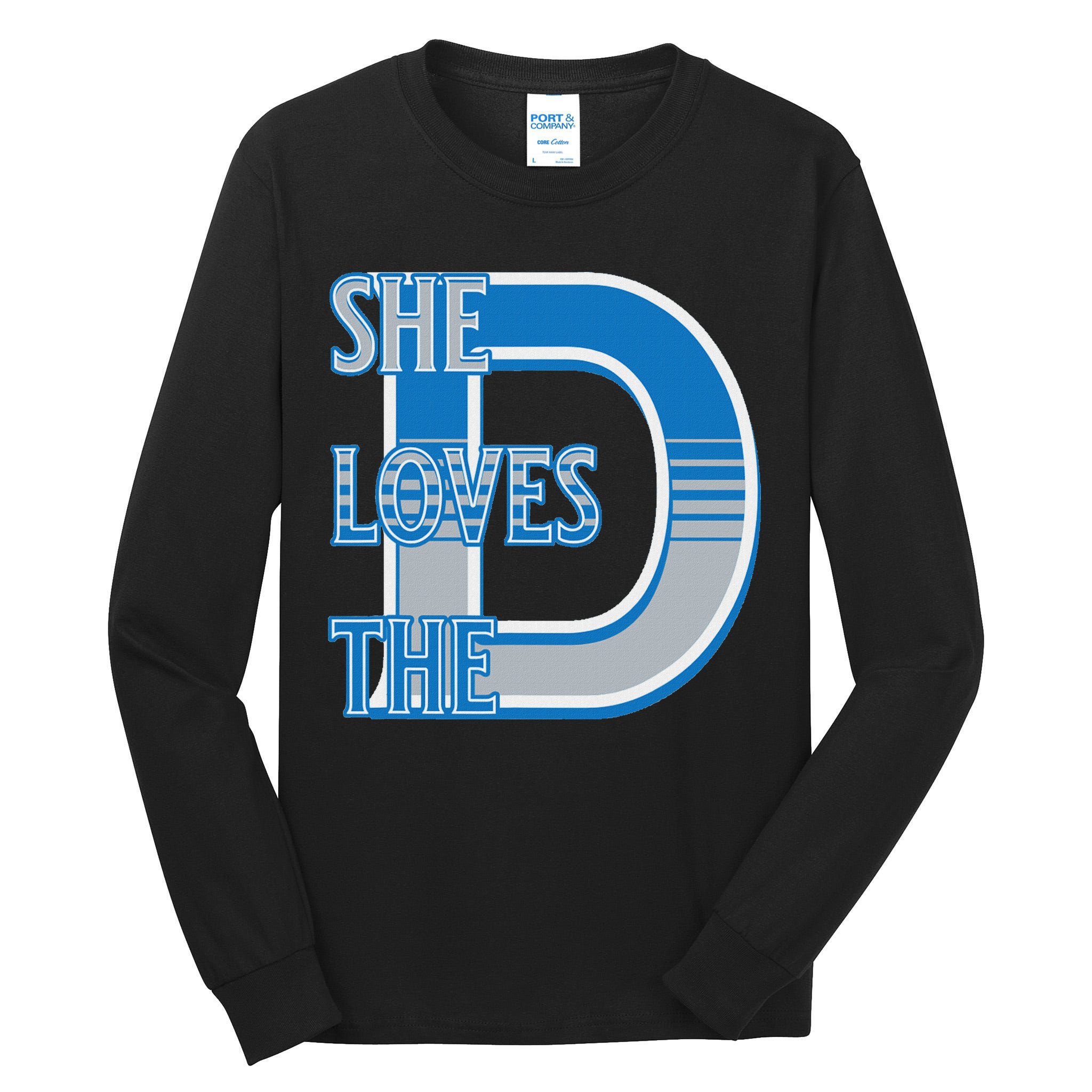 Detroit 313 She Loves The D Tall Long Sleeve T-Shirt
