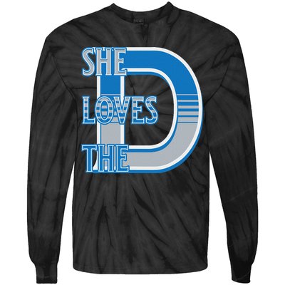 Detroit 313 She Loves The D Tie-Dye Long Sleeve Shirt