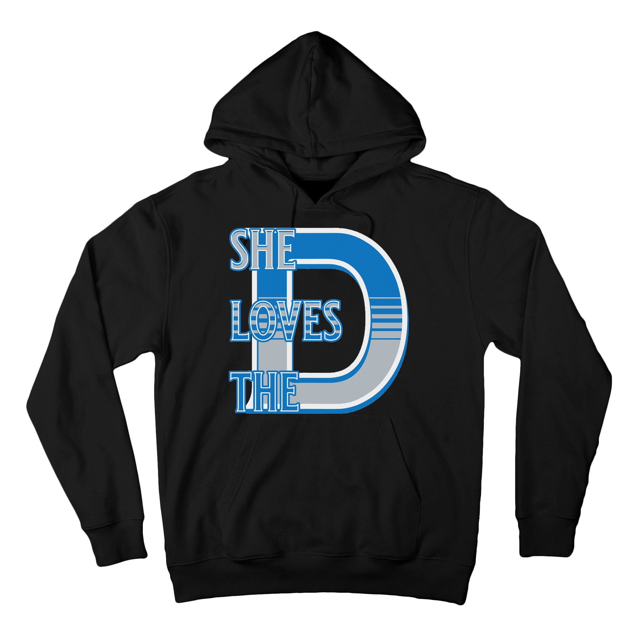 Detroit 313 She Loves The D Tall Hoodie
