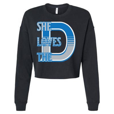 Detroit 313 She Loves The D Cropped Pullover Crew