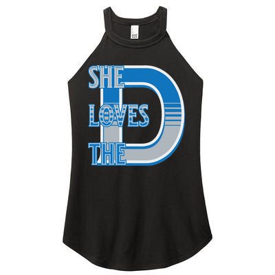 Detroit 313 She Loves The D Women's Perfect Tri Rocker Tank