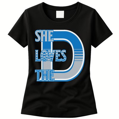 Detroit 313 She Loves The D Womens T-Shirt