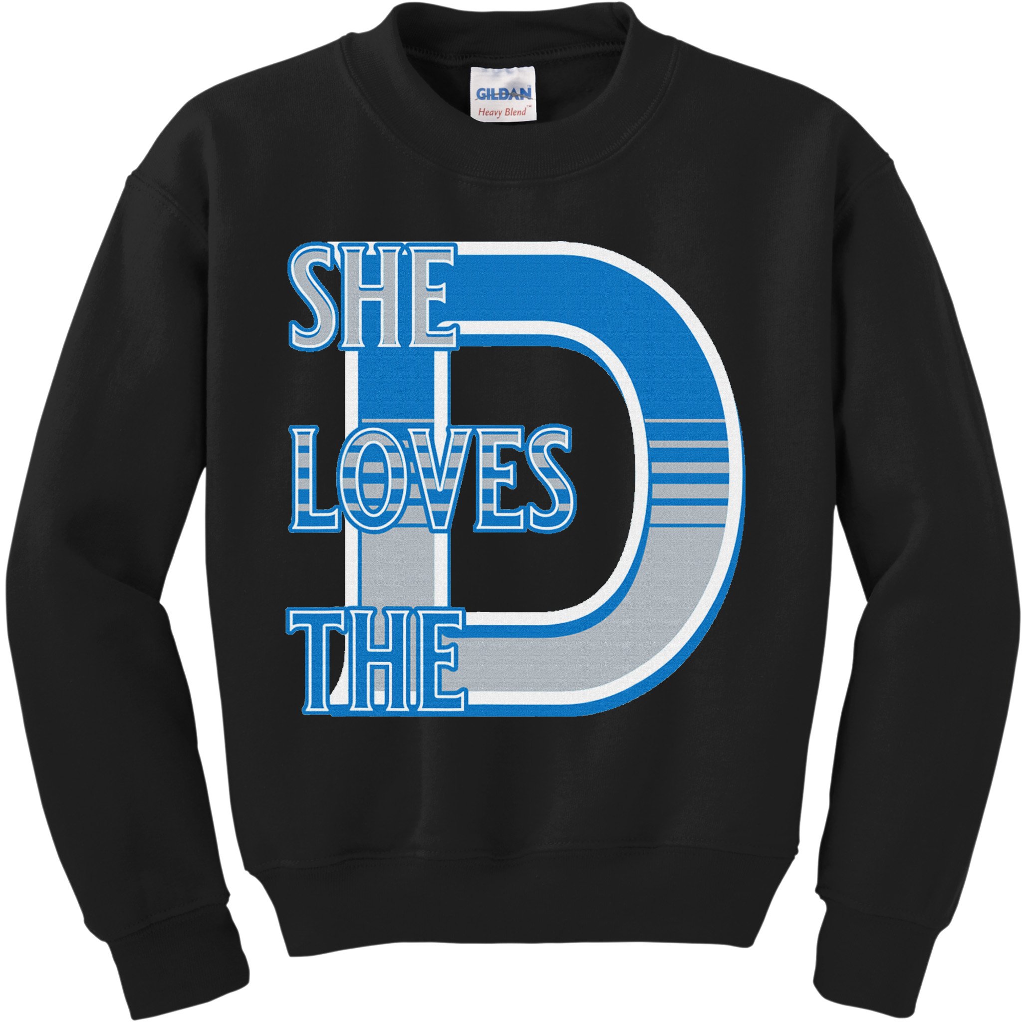 Detroit 313 She Loves The D Kids Sweatshirt