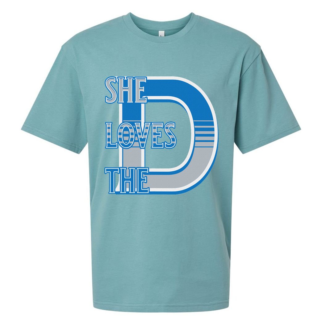 Detroit 313 She Loves The D Sueded Cloud Jersey T-Shirt