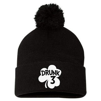 Drunk 3 Saint Patrick's Day Party Group Pom Pom 12in Knit Beanie
