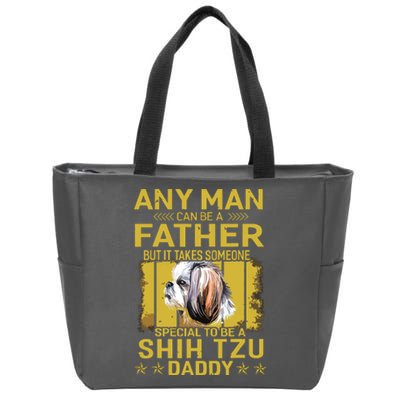 Dogs 365 Shih Tzu Dog Daddy Dad Gift For Men Zip Tote Bag