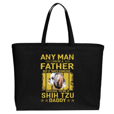 Dogs 365 Shih Tzu Dog Daddy Dad Gift For Men Cotton Canvas Jumbo Tote