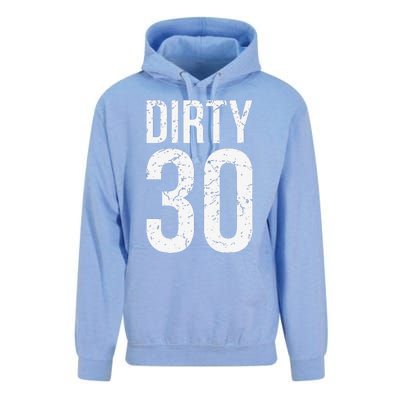 Dirty 30 Thirty Male Him Fun 30 Funny 30th Birthday Unisex Surf Hoodie