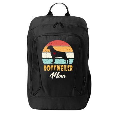 Dogs 365 Vintage Rottweiler Mom Dog Cute Funny Mother Gift Cool Gift City Backpack