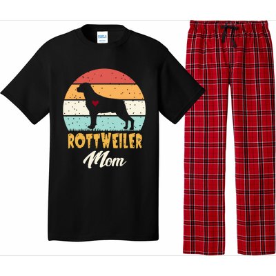 Dogs 365 Vintage Rottweiler Mom Dog Cute Funny Mother Gift Cool Gift Pajama Set