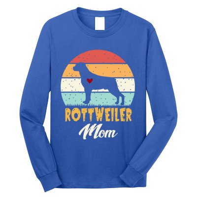 Dogs 365 Vintage Rottweiler Mom Dog Cute Funny Mother Gift Cool Gift Long Sleeve Shirt