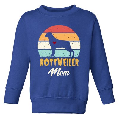 Dogs 365 Vintage Rottweiler Mom Dog Cute Funny Mother Gift Cool Gift Toddler Sweatshirt