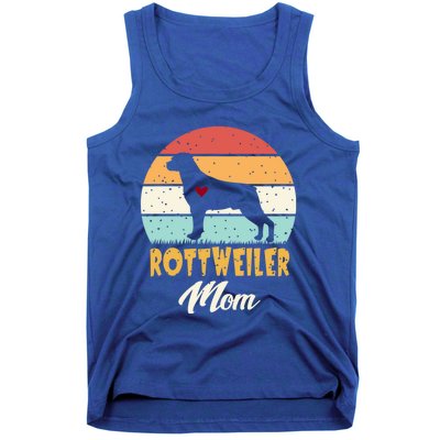 Dogs 365 Vintage Rottweiler Mom Dog Cute Funny Mother Gift Cool Gift Tank Top