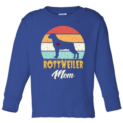 Dogs 365 Vintage Rottweiler Mom Dog Cute Funny Mother Gift Cool Gift Toddler Long Sleeve Shirt