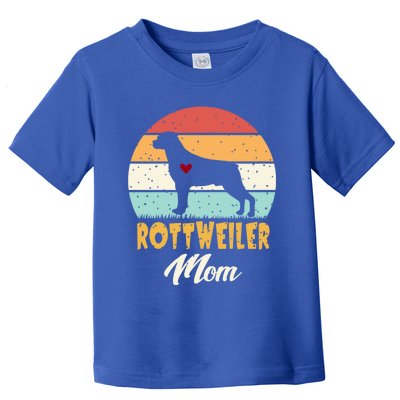 Dogs 365 Vintage Rottweiler Mom Dog Cute Funny Mother Gift Cool Gift Toddler T-Shirt