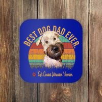 Dogs 365 Vintage Best Soft Coated Wheaten Terrier Dad Ever Gift Coaster