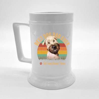 Dogs 365 Vintage Best Soft Coated Wheaten Terrier Dad Ever Gift Beer Stein