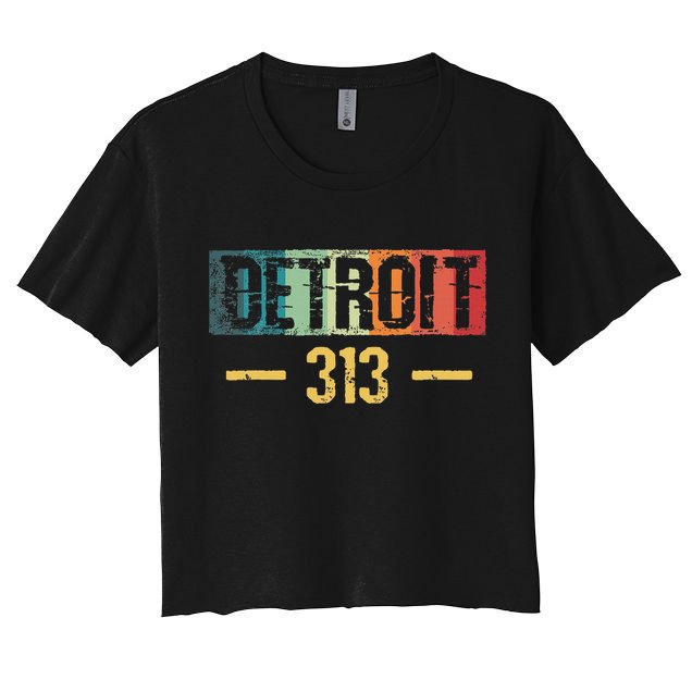 Detroit 313 Vintage Crop Top