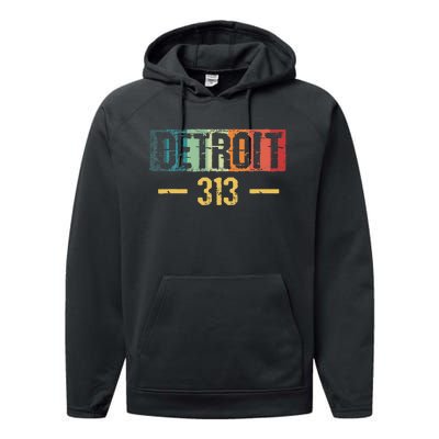 Detroit 313 Vintage Performance Fleece Hoodie