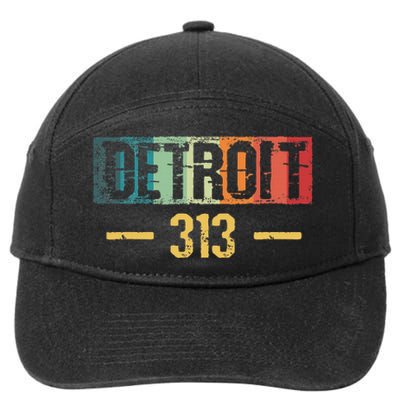 Detroit 313 Vintage 7-Panel Snapback Hat