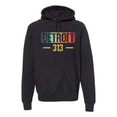 Detroit 313 Vintage Premium Hoodie