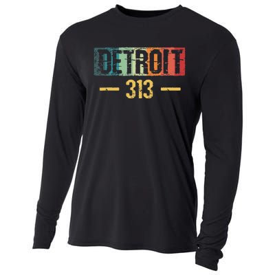 Detroit 313 Vintage Cooling Performance Long Sleeve Crew