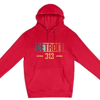 Detroit 313 Vintage Premium Pullover Hoodie