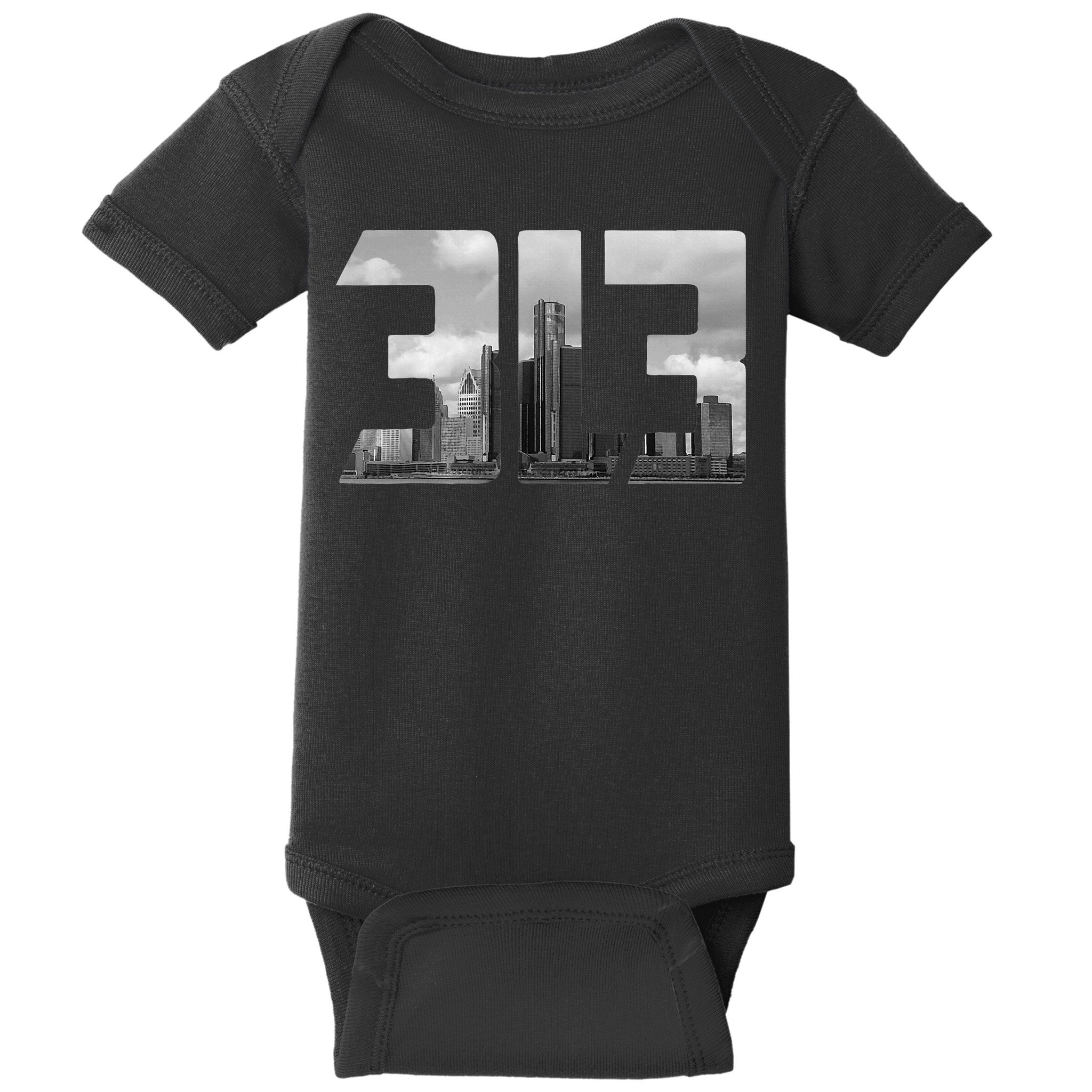 Detroit 313 Vintage Baby Bodysuit