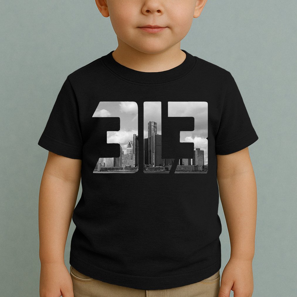 Detroit 313 Vintage Toddler T-Shirt