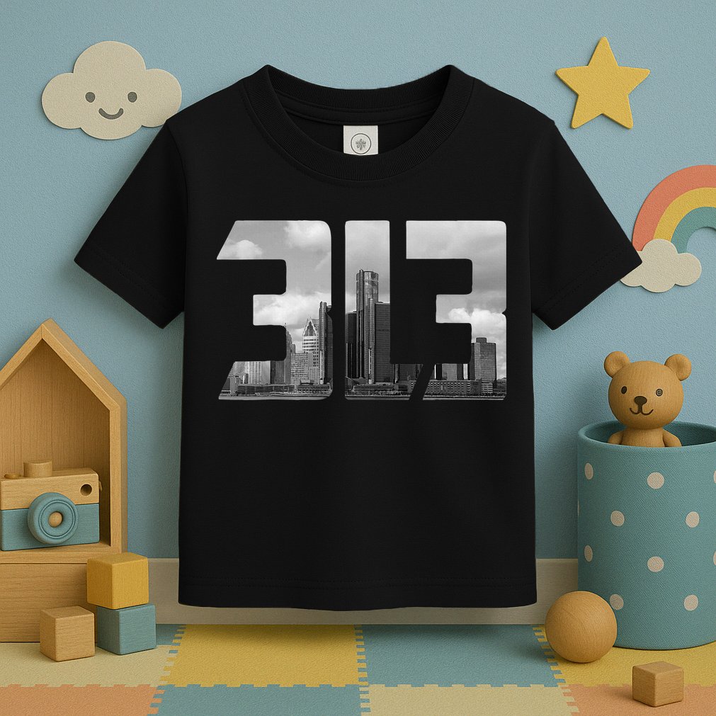 Detroit 313 Vintage Toddler T-Shirt