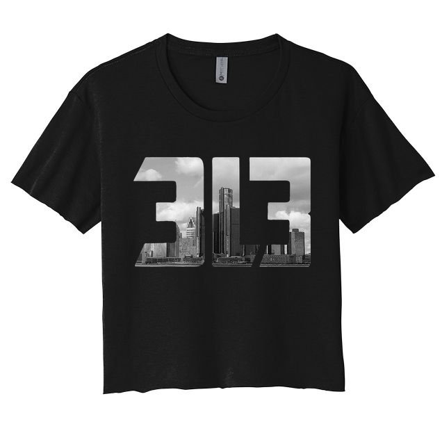 Detroit 313 Vintage Crop Top