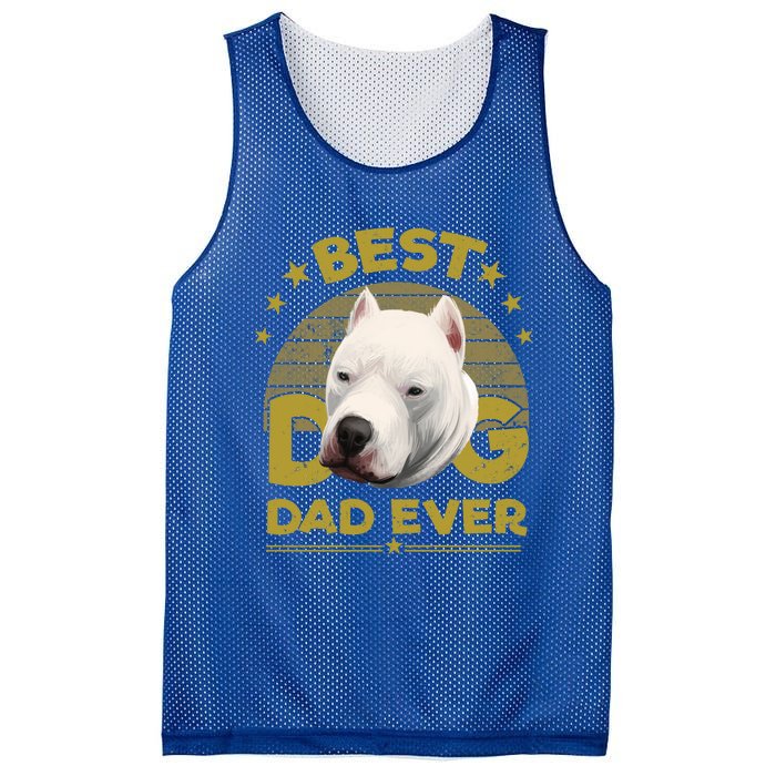 Dogs 365 Vintage Best Dogo Argentino Dad Ever Gift Gift Mesh Reversible Basketball Jersey Tank