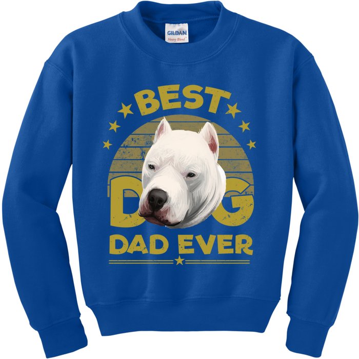 Dogs 365 Vintage Best Dogo Argentino Dad Ever Gift Gift Kids Sweatshirt