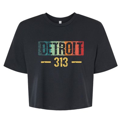 Detroit 313 Vintage Bella+Canvas Jersey Crop Tee