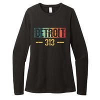 Detroit 313 Vintage Womens CVC Long Sleeve Shirt