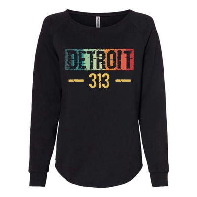 Detroit 313 Vintage Womens California Wash Sweatshirt