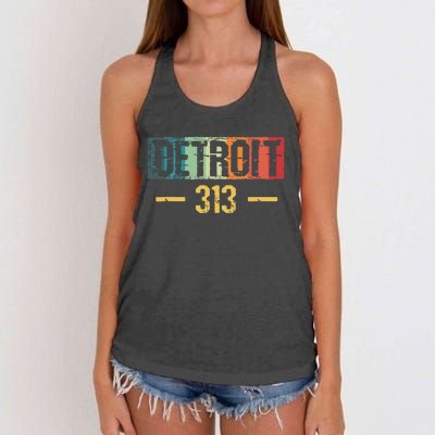 Detroit 313 Vintage Women's Knotted Racerback Tank